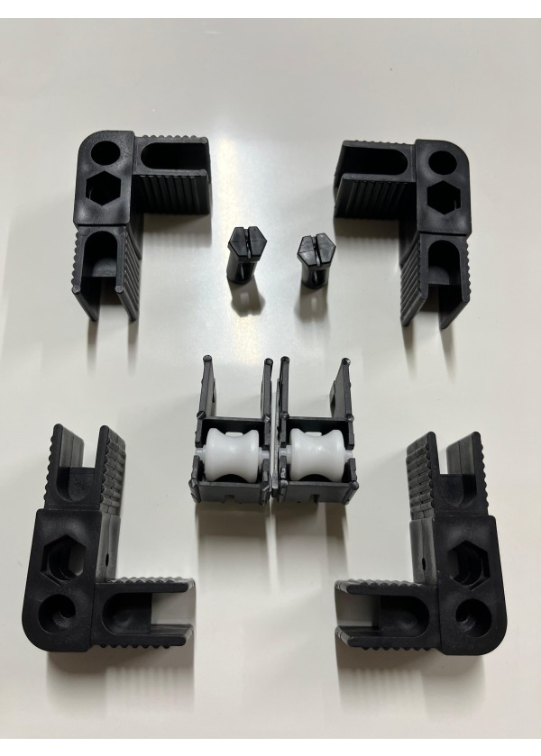 28mm'lik Seri Pilise Sineklik Aksesuarı (100 Takım) - Siyah - Beyaz